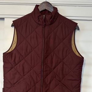 J.Crew Factory Maroon Quilted Vest Size Small